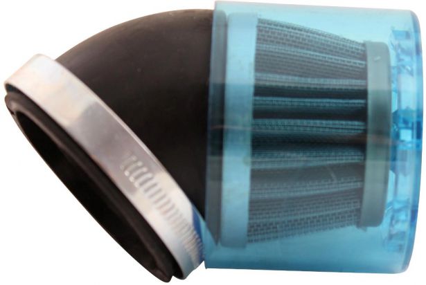 Air Filter - 58mm to 60mm, Conical, Waterproof, Angled, Yimatzu Brand, Blue - 60A1402BU - PBC51F1