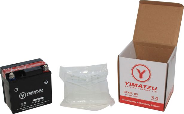 Battery - GTX5L-BS Yimatzu, AGM, Maintenance Free - PBCBATMFF1