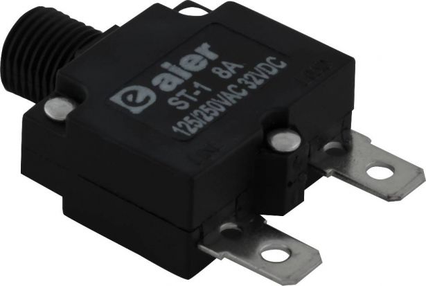 Circuit Breaker - Push Button, 8A, ST-1, 125/250VAC, 32VDC - 60A9508 - PBC2027F1