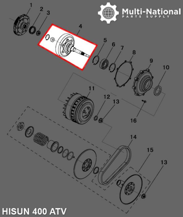Clutch - Cover, ATV, Yamaha, Hisun, 400cc - 30A3141 - PBC1339F1