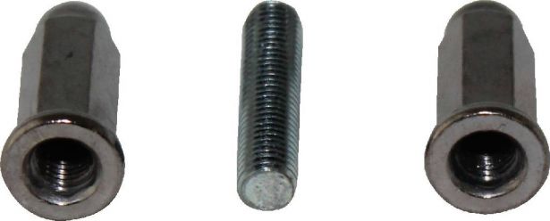 Exhaust Stud and Cap Nut - 7mm set (4pcs) - HWN9907 - PBC2909F1