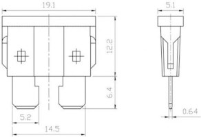 ATO Fuse - 5A, Tan (10pcs) - 60A9206 - PBC2209F1