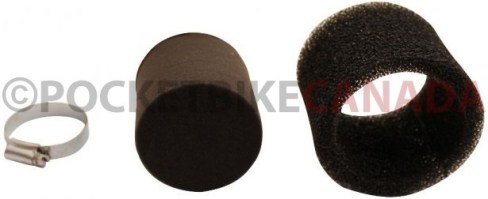 Air Filter - 35mm, Sponge, Angled, Yimatzu Brand, Black - 60A2350BK - PBC41F1