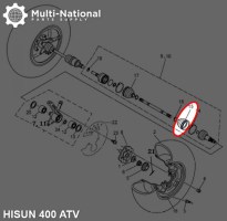 Axle Dust Cover - ATV/UTV, Hisun, 400-800cc - 70A4380 - PBC3408F1