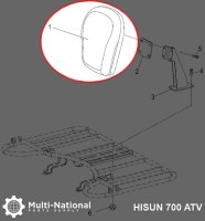 Back Rest - ATV, Hisun, 500-700cc - 70A7157 - PBC556F1