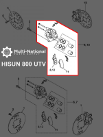 Brake Caliper - Rear, Left, Hisun, 800cc, ATV/UTV - 90A7080 - PBC835F1