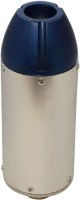Muffler - Performance CNC, With Mounting Bracket, Chrome and Blue - PBCMFL50F1