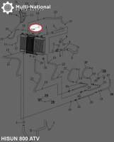 Rad Cap - ATV, Hisun, 400-800cc - 20A4580 - PBC2494F1