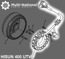 Stator - Magneto Coil, 18G, 5 Wire, 400cc, 500cc, 700cc, 800cc Hisun - 30A9383 - PBC2142F1