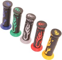 Throttle Grips - Flames, Green - 70D1830GN - PBC2780F1