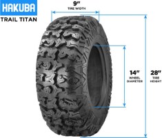 Tire - Hakuba Trail Titan Offroad, 28x9-14, 8 Ply, ATV / UTV - 40A280914H-1 - PBC4267EF1