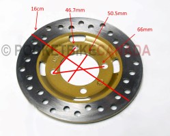 Cross Drilled Front Rotor for 50cc, X21A, Dirt Bike 4 Stroke - G2030036